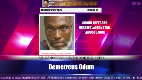 Mugshot TV - Live Arrest Booking Video Stream