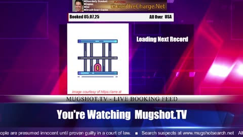 Mugshot TV - Live Arrest Booking Video Stream