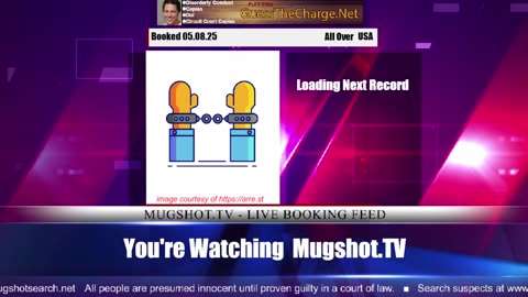 Mugshot TV - Live Arrest Booking Video Stream