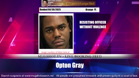 Mugshot TV - Live Arrest Booking Video Stream