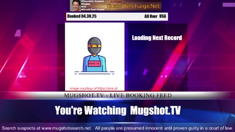 Mugshot TV - Live Arrest Booking Video Stream