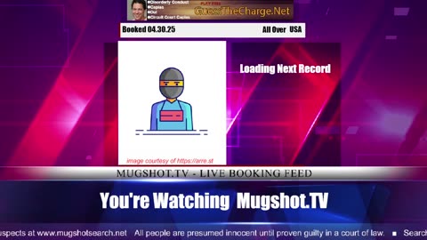 Mugshot TV - Live Arrest Booking Video Stream