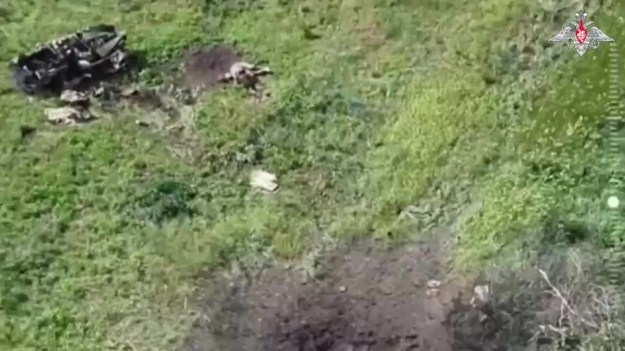 Ukrainian Vehicle Gets Blown to Pieces by a Mine