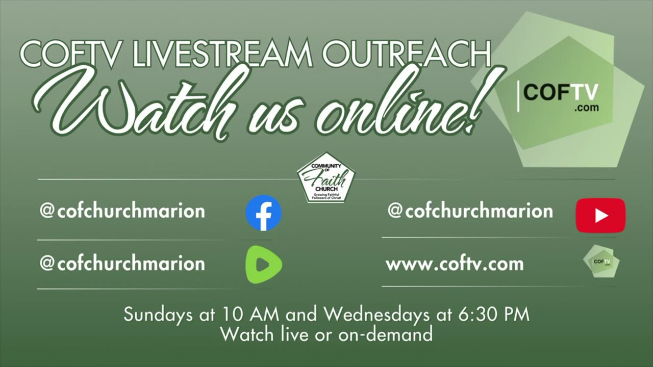 Sunday Morning 06-22-25 Psalm: In Uncertain Times! Psalm 103 @COFTV.COM