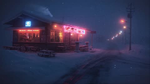 Cozy Snowy Café Vibes | Lofi Zen for Focus, Study, & Sleep
