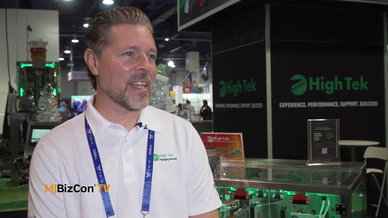 High Tek USA at MJ Biz Con | Weigh in Dispenser | Automated Jarring Lines, Pouch System, Auto Sorter