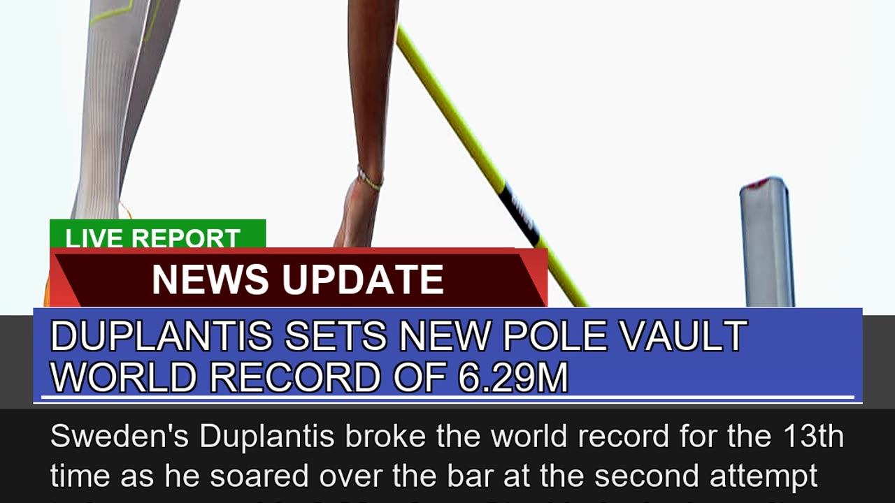 Duplantis Sets New Pole Vault World Record of