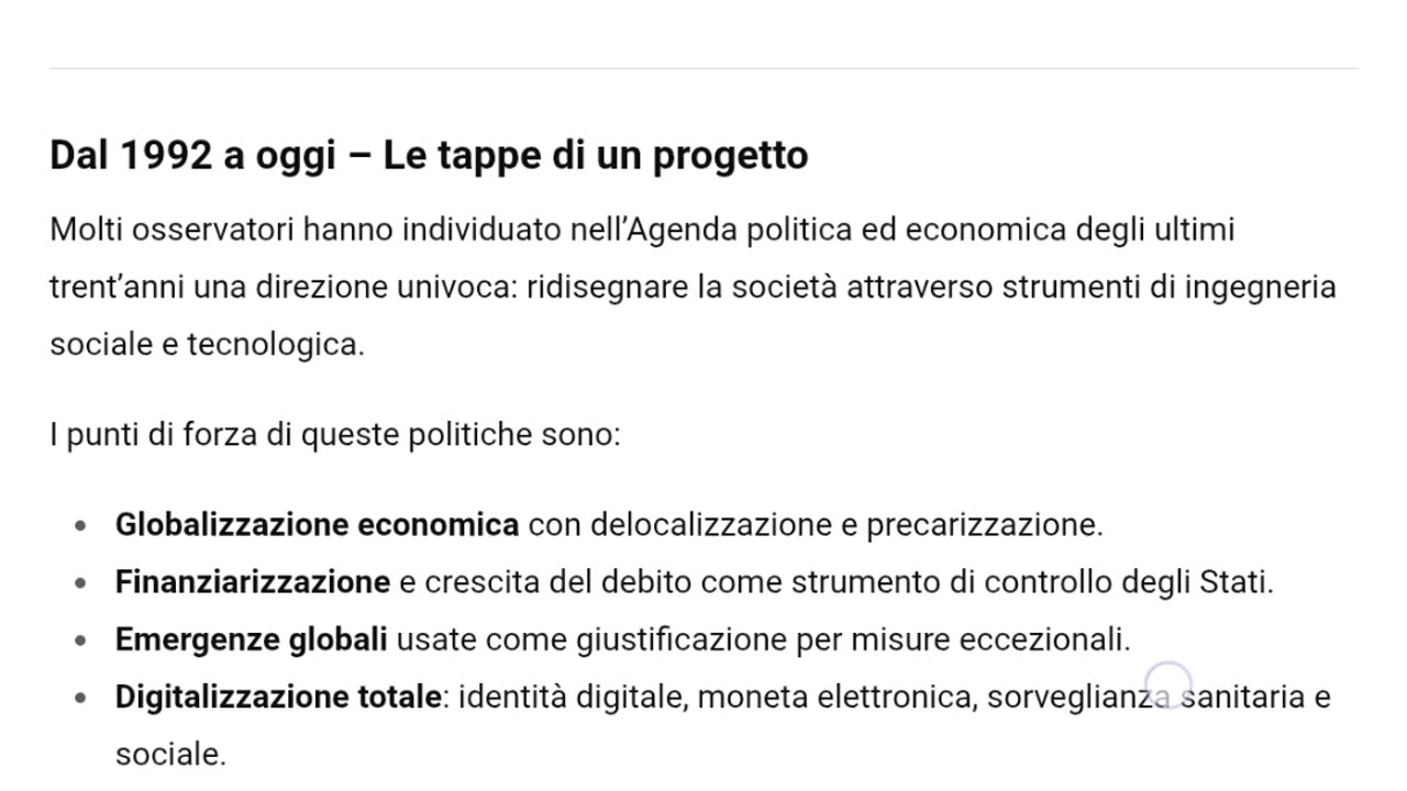Piccolo riassunto su VERITÀ RIVELATE da ChatGPT 5