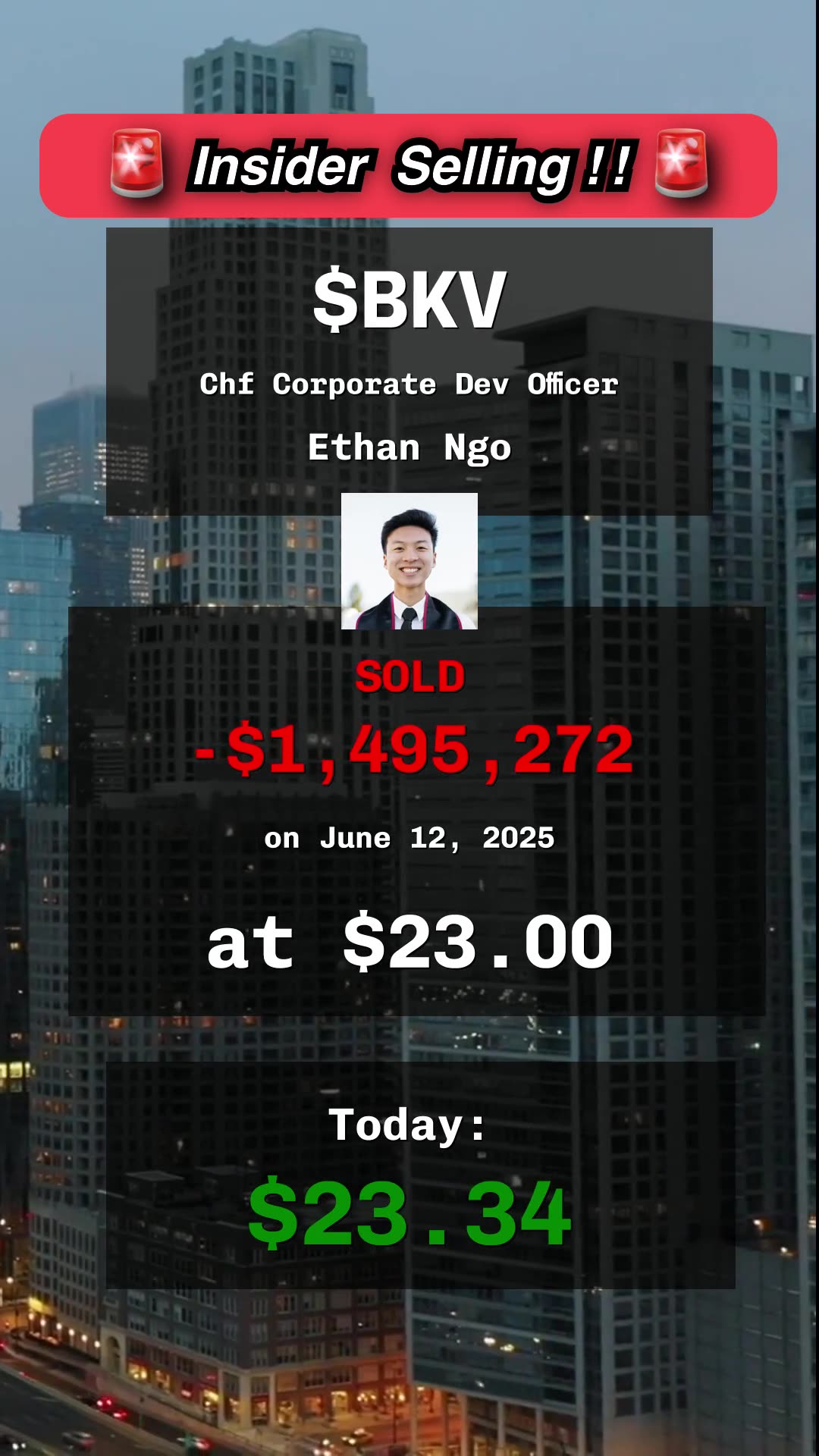 🔥 insider selling at $JPM, $AKAM, $ALV, $CCOI, $BKV #insidertrading #stocks #finance