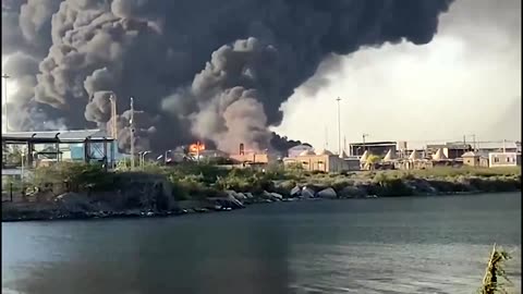 Black smoke rises over Port Sudan after explosions rock city