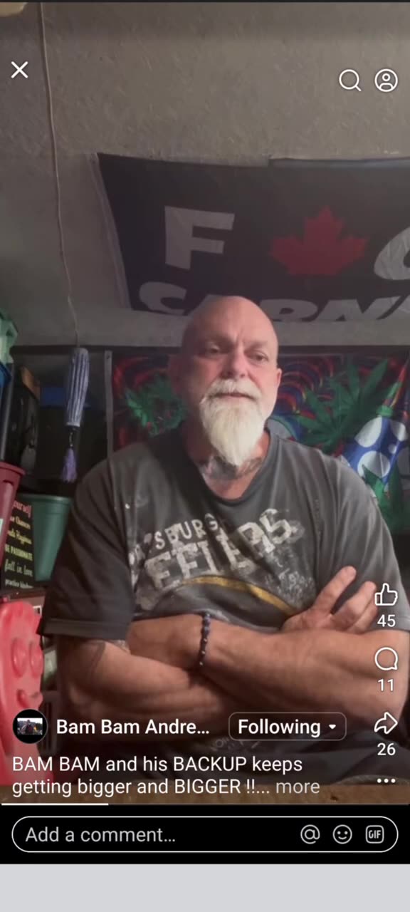 Bam Bam is committed to his work