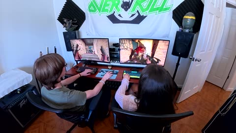 Our Daughter w/ Her Boyfriend Playing L4D On Our Gaming Setup