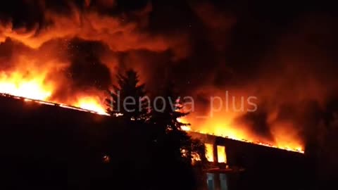 🔥🔥🔥 Yenakiyeve, large-scale fire after UAV attack.