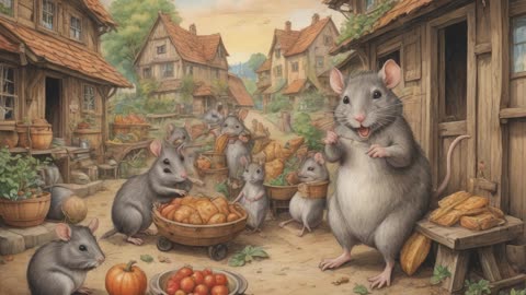 Mysz miejska i mysz wiejska ✨ Bajki na dobranoc-Baśń-Krótkie książki opowiadane