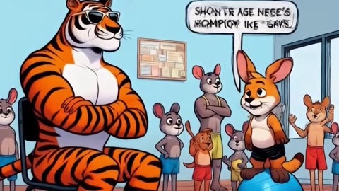Tiger tony and adopted son kangroo joey at Parents' Council