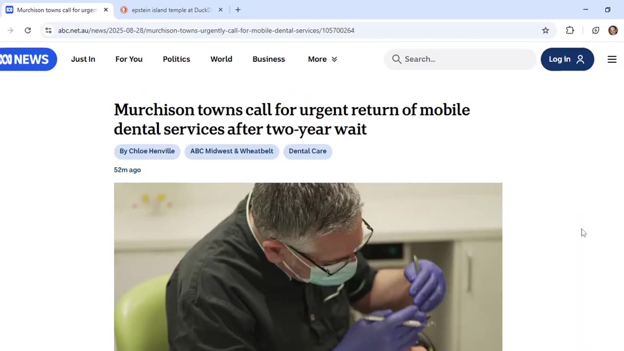 ABC story on outback dentistry has comms about cultural decay inside the informational tooth