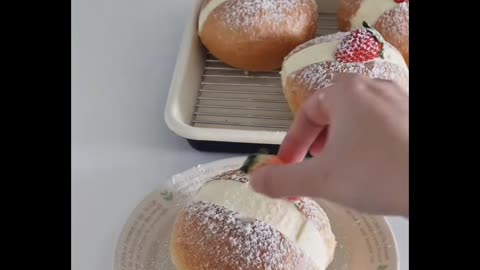 Strawberry Cream Buns