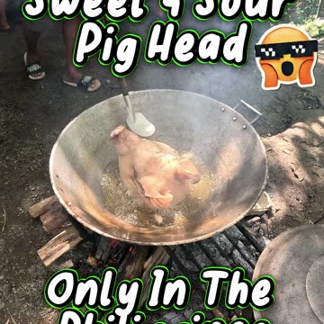 Sweet and Sour Pig’s Head in the Philippines! 🇵🇭🐷
