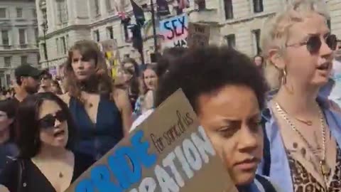 MASSIVE Crowd of “TRANS” People Protesting in London to “FREE PALESTINE.”