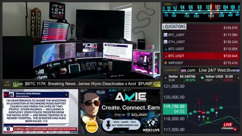 🚨 BTC Hits $119K — Epstein Trends, Market About to Pop Off? | Live Crypto Watch 🧨📈