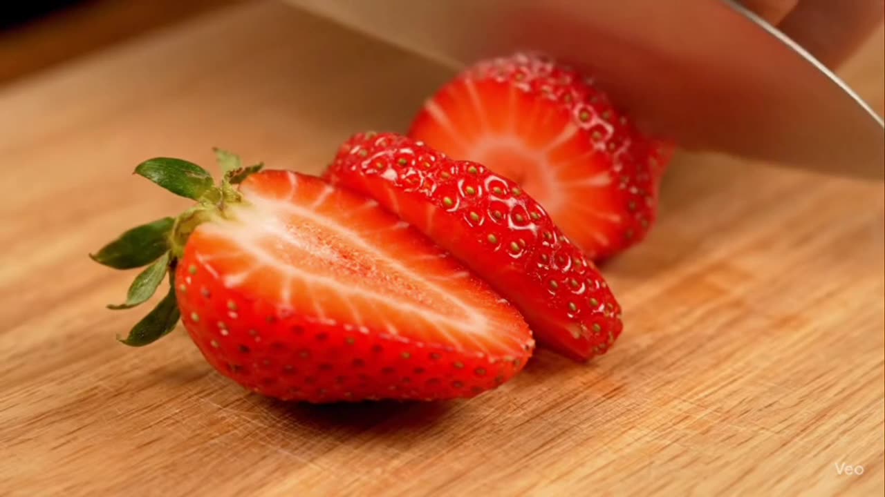 asme cuts fruit on the cutting board
