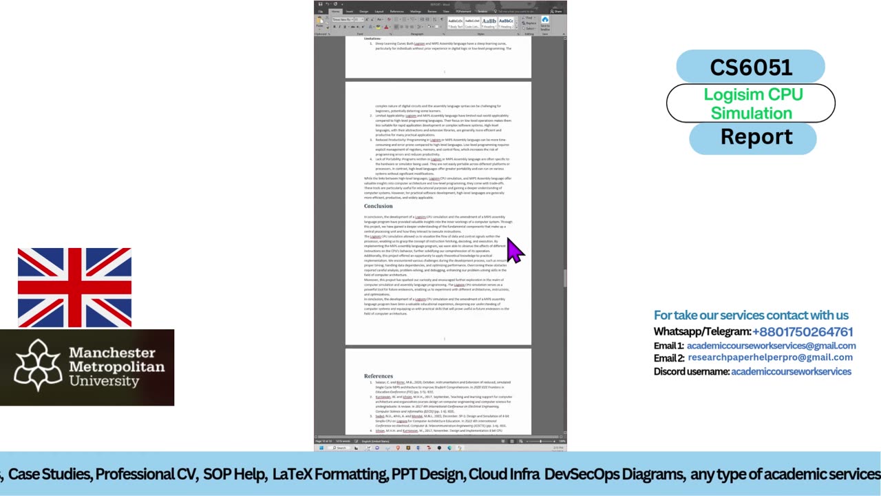 Student Work (Case Study Report) | CS6051 Software Development | Manchester Metropolitan University