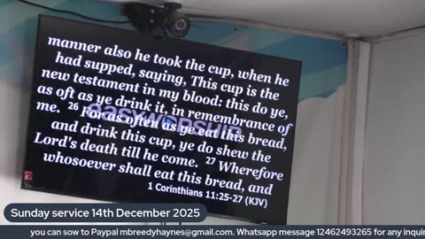 Sunday service 14th December 2025