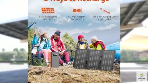 ZeroKor 120W Portable Power Bank with Solar Panel 30W Foldable, 65W Portable Pow