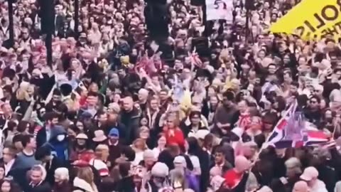 Chanting Not My King Charles Coronation