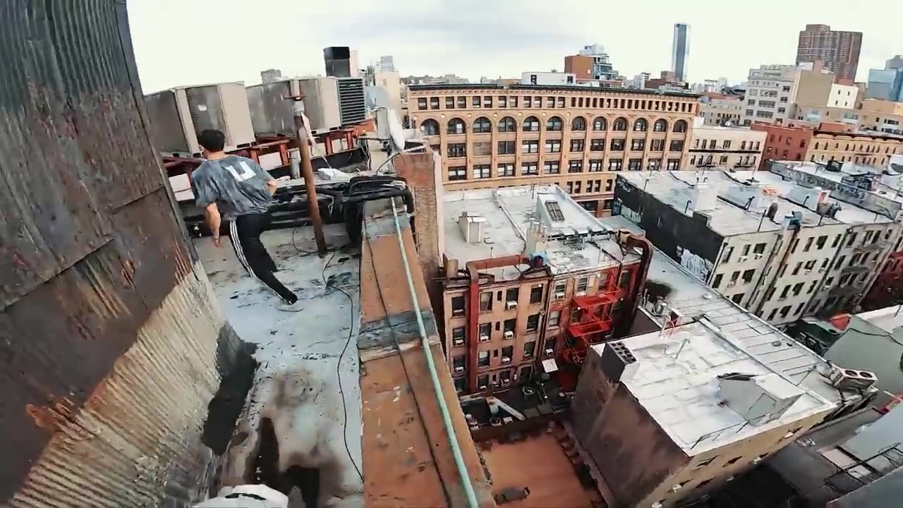 New York Parkour on Rooftops
