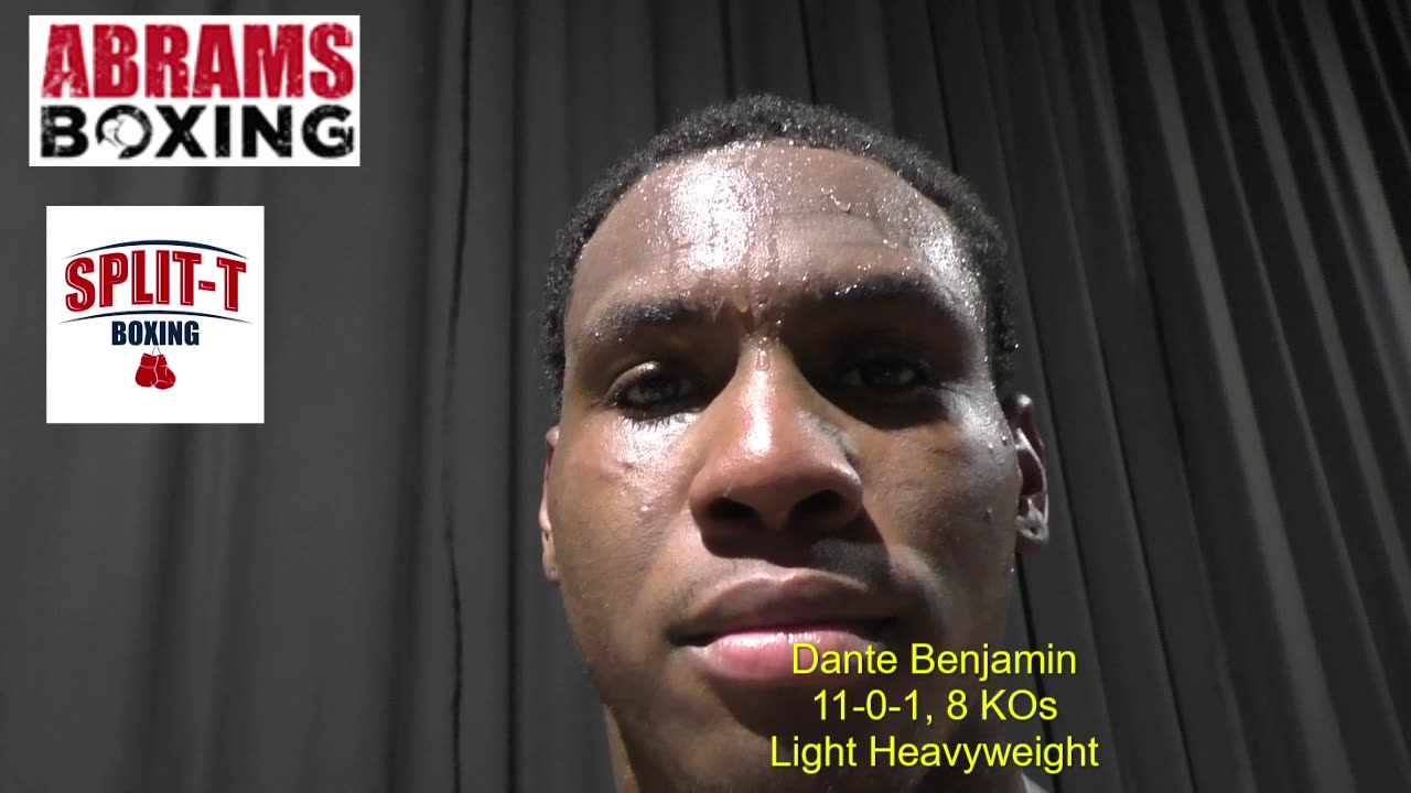 Dante Benjamin Talks After win over Rodolfo Gomez Jr