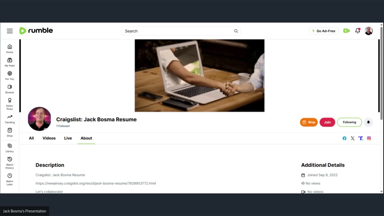 Craigslist: Jack Bosma Resume
