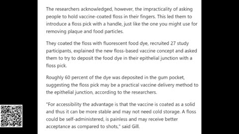 COVID and flu vaccines could soon come in dental floss form