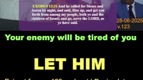 Your enemy will be tired of you. Remain good. Remain with God.