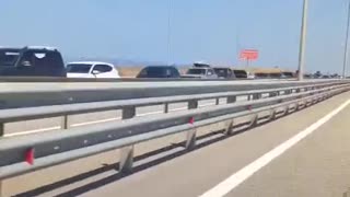 35 km traffic jam on the Crimean Bridge...