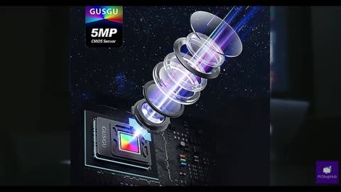 GUSGU G910 2K Quad HD Webcam for PC, with Microphone & Light & Privacy Cover, We