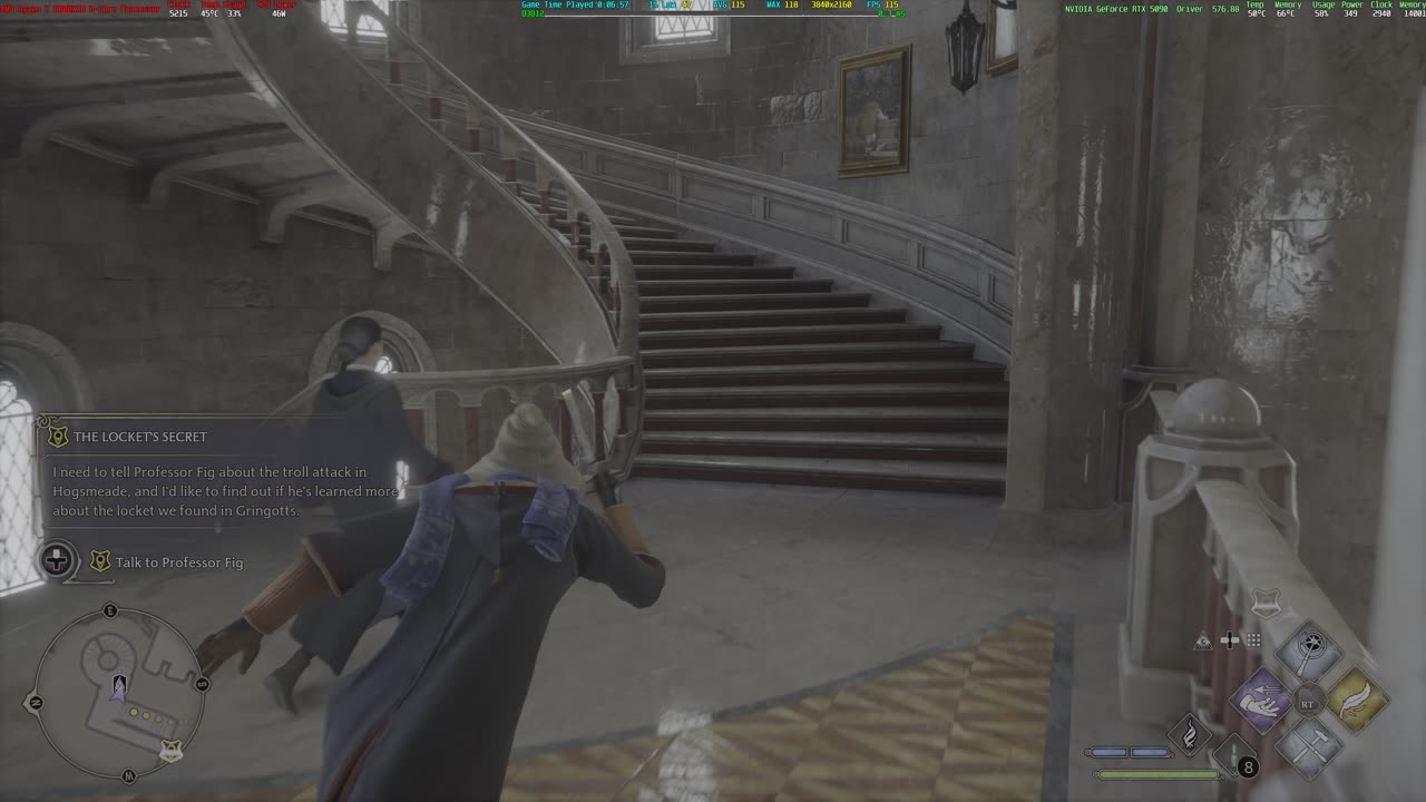 Hogwarts Legacy RTX 5090 Ray Tracing 9800X3D 4k HDR PC Gameplay