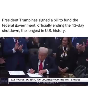 Trump signs The funding of the US Government