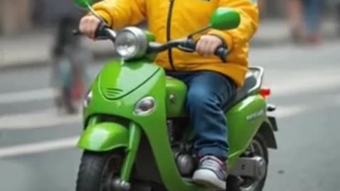 Cute Baby Rides Tricycle #viral #trending