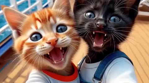 “Vacation Vibes: Cat Cruise Selfie!”