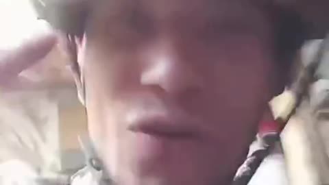 Ukrainian Soldier Celebrating After Surviving First Drone Strike