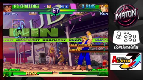 Street Fighter Alpha 3 UPPER • Luchas en linea • "ELMATON" vs "GRULLEX" • (2025/05/19) #ft10 #casual