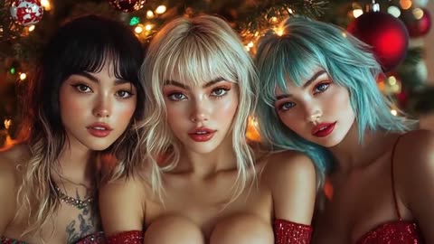 AI Short Film _ Christmas _ Beautiful Women_ Retrofuturism _ Panavision 50