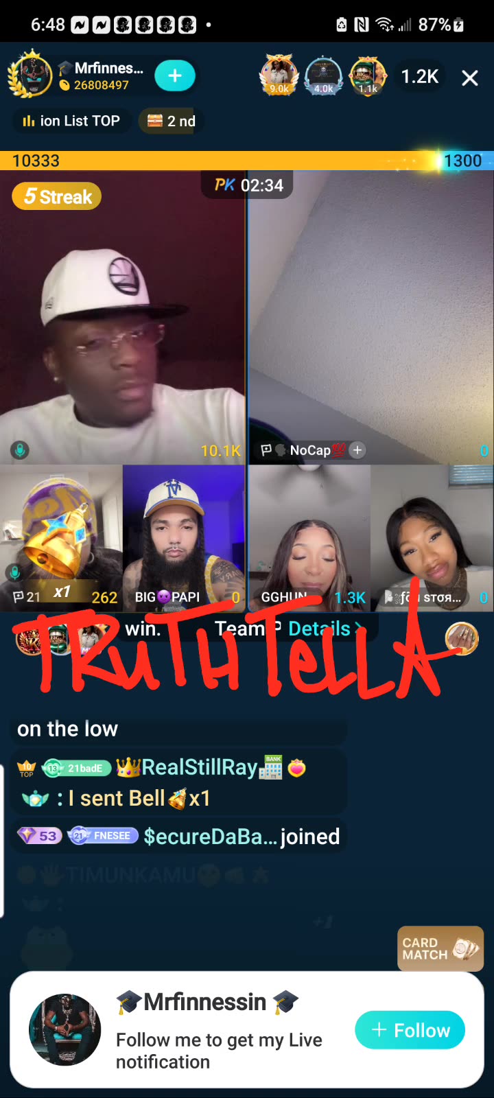 FINESSE 3RD SHIFT TEAM PK WITH NOCAP, 21BADBITCH, PAPI, GGHUNCHO & IAMSTORM 7/6/25