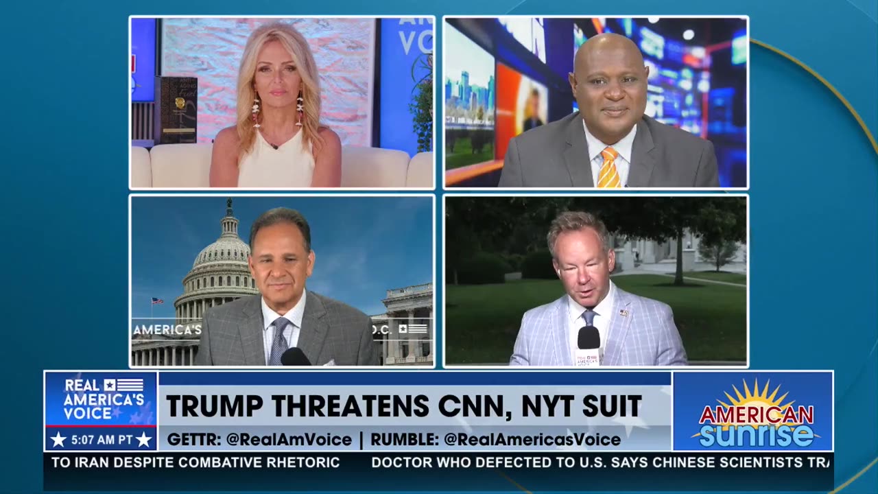 TRUMP THREATENS CNN, NYT WITH LAWSUIT