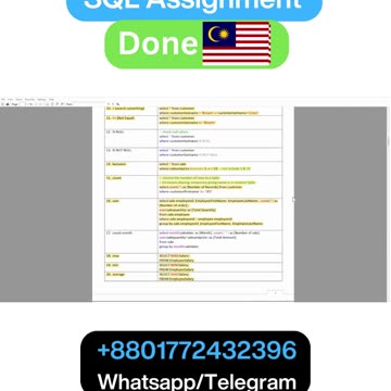 Student Work(Assignment) | ITDS 3146 SQL – Database Systems Assignment | UM Malaysia