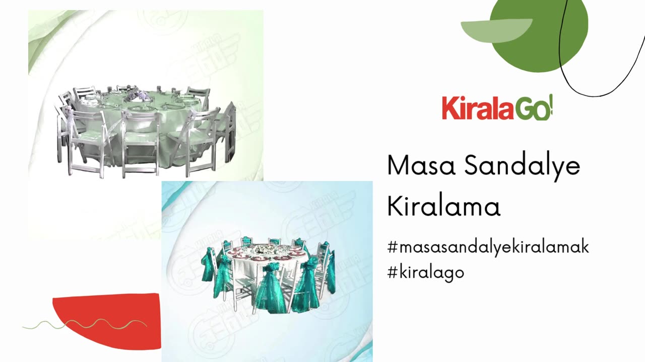 Masa Sandalye Kiralama