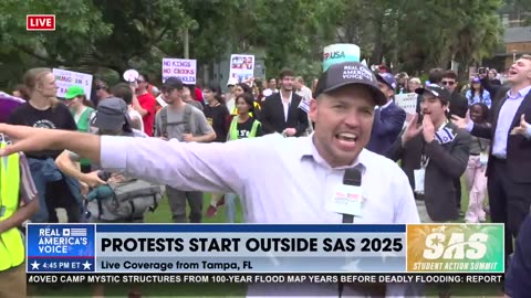 ON THE SCENE WITH PROTESTERS AT SAS