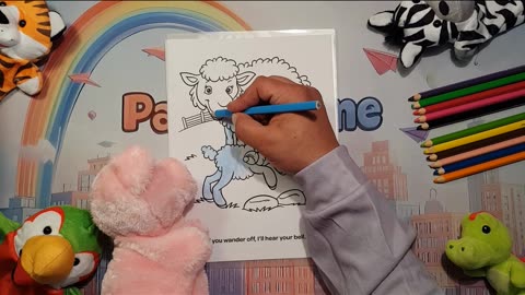 Happy coloring 🎨 Ewe with her Lamb🐑