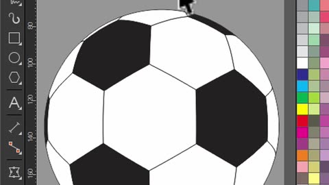 How to draw a simple soccer ball on coreldraw